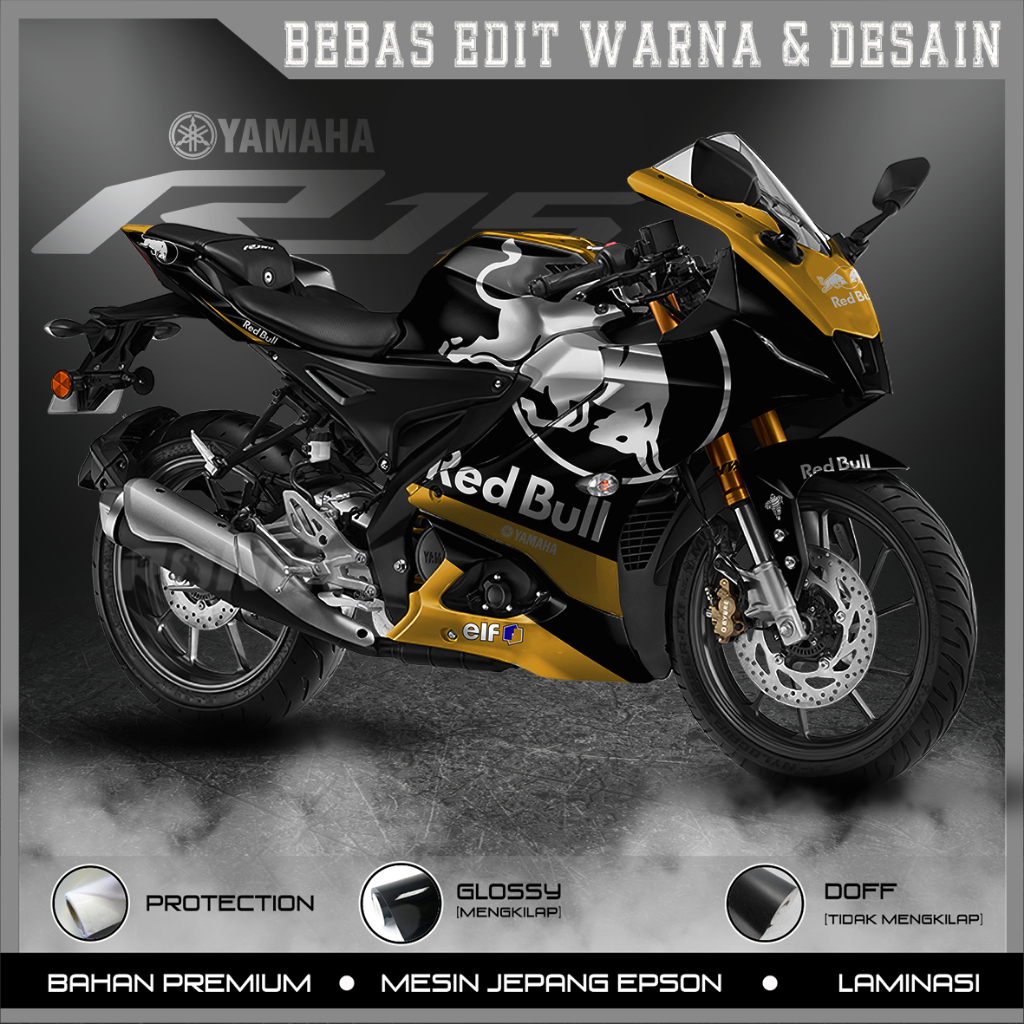 Jual Sticker Decal FULL BODY R15 v4 Motif RB Gold | Shopee Indonesia