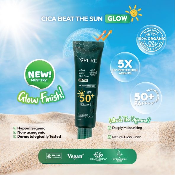 Jual Npure Sunscreen Cica Beat The Sun Sunscreen Hypoallergenic Spf 50 Pa Kulit Kering