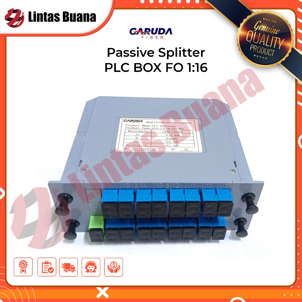 Jual BOX Passive Splitter PLC 1:16 Pasif Spliter BOX FO FTTH SC UPC ...