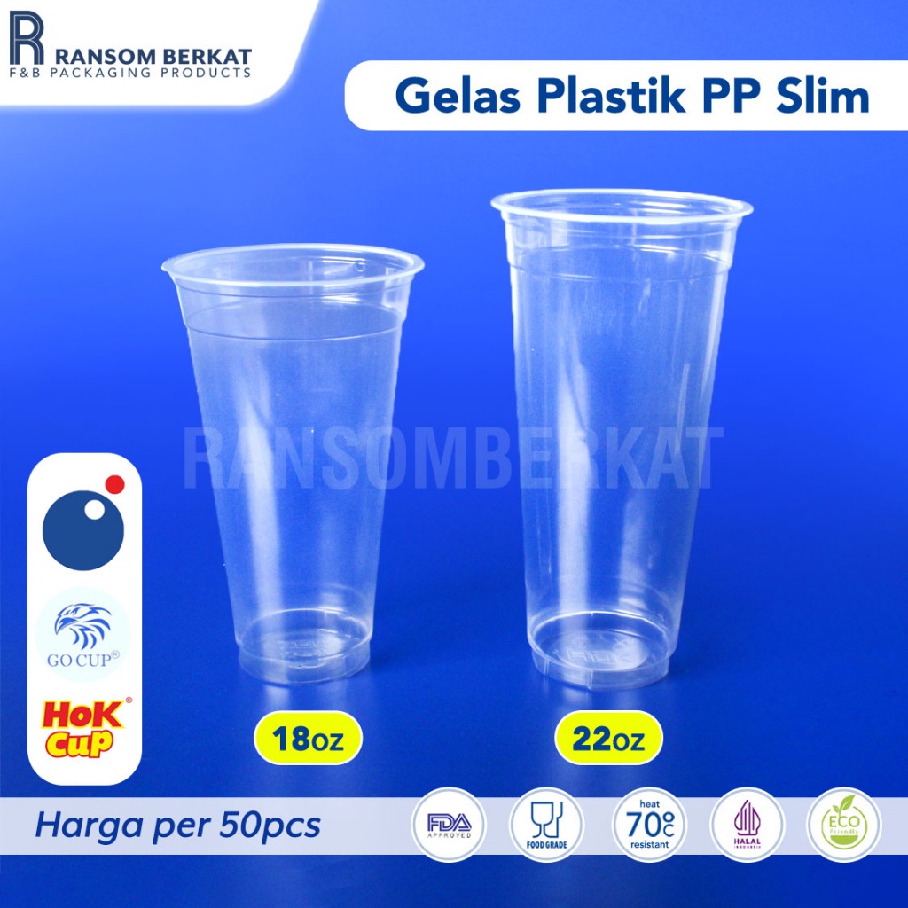 Jual Gelas Plastik Pp Plastic Cup Slim Flat Berbagai Macam Ukuran Shopee Indonesia 2340