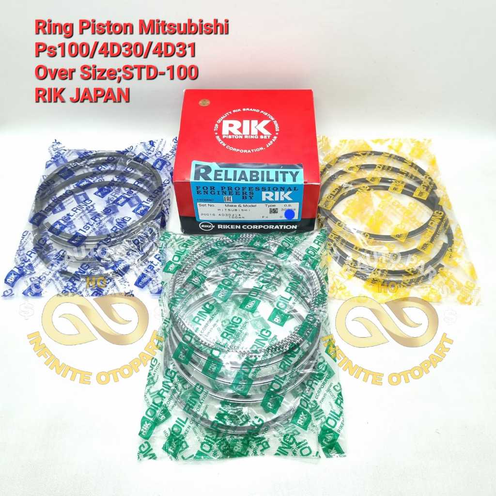 Jual RING PISTON RING SEHER SET PS100 4D30 4D31 STD100 RIK Shopee
