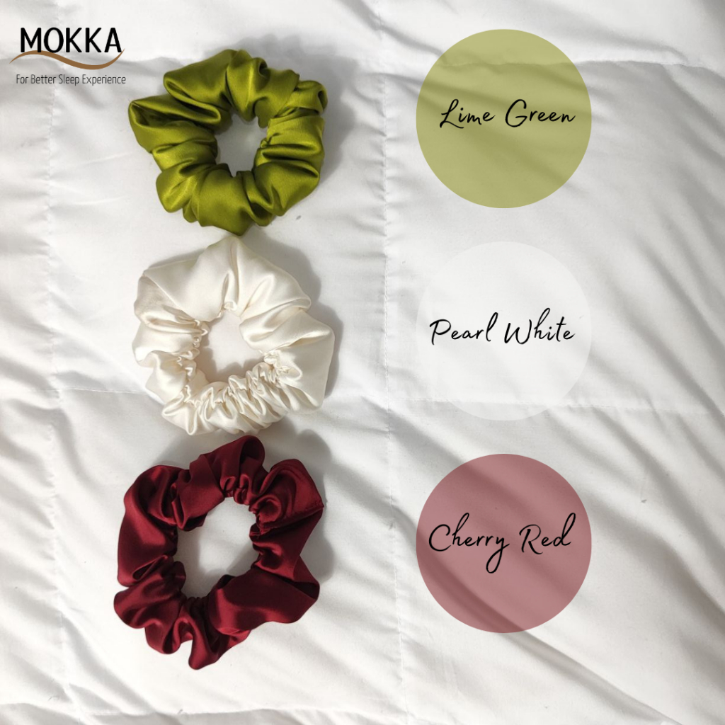 Jual Scrunchies Satin Silk Ikat Rambut Satin Silk Mokka Shopee Indonesia 