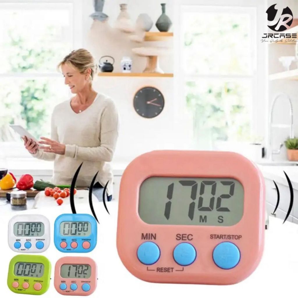Jual Digital Kitchen Timer LED Display Magnet + Standing Alarm ...