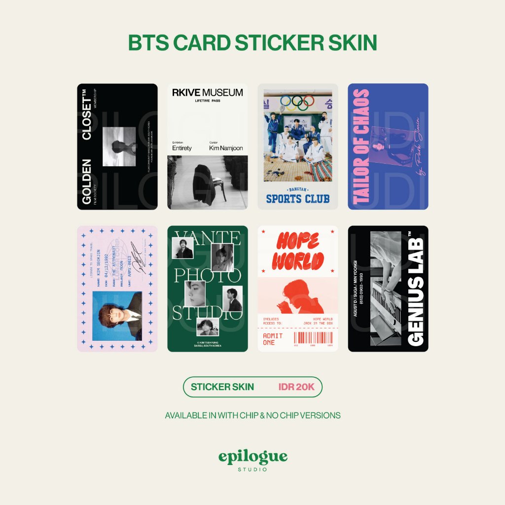 Jual (CLEARANCE SALE) BTS Card Skin Sticker | Epilogue Studio | Shopee ...