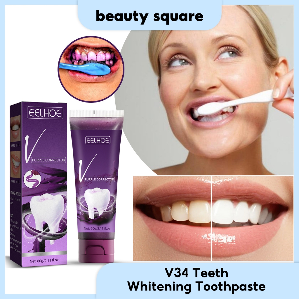 Jual EELHOE V34 Teeth Whitening Toothpaste 60g V34 Purple Tone