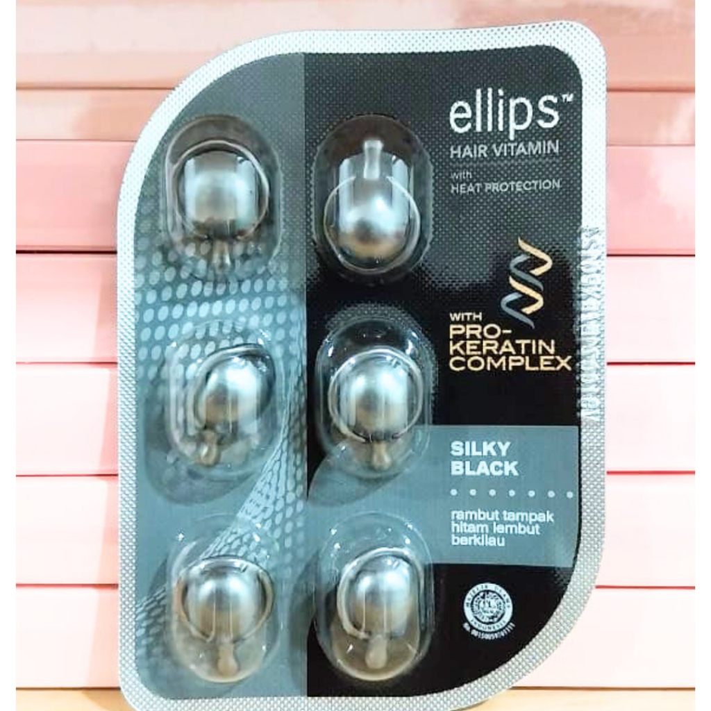 Jual Ellips Hair Vitamin Pro Keratin Silky Black | Shopee Indonesia