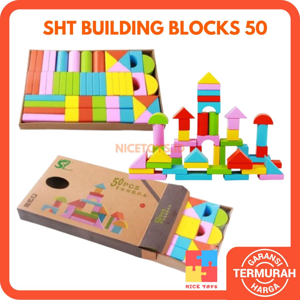 Jual SHT Building Blocks Huruf Dan Angka 50 Pcs Mainan Balok Susun ...