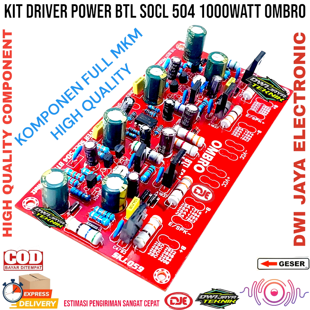 Jual Kit Driver Power BTL 504 1000WATT OMBRO Komponen FulL MKM | Shopee ...