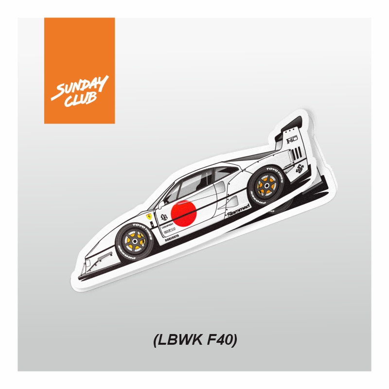 Jual Sunday Club - Sticker Satuan mobil LBWK Ferrari F40 Japan | Shopee ...