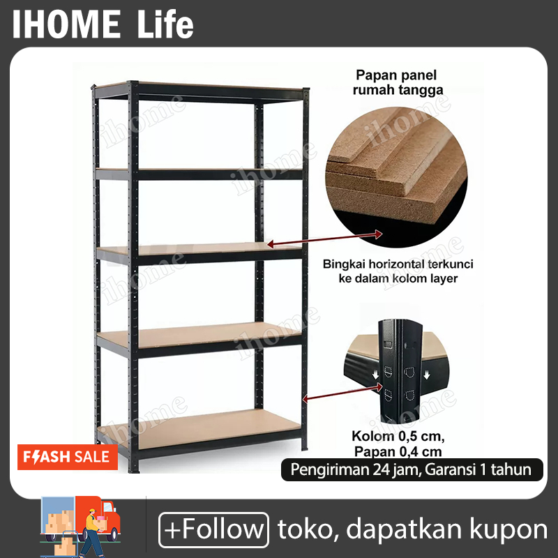 Jual Rak Gudang besi menjadi rak besar 120*40*200cm | Shopee Indonesia