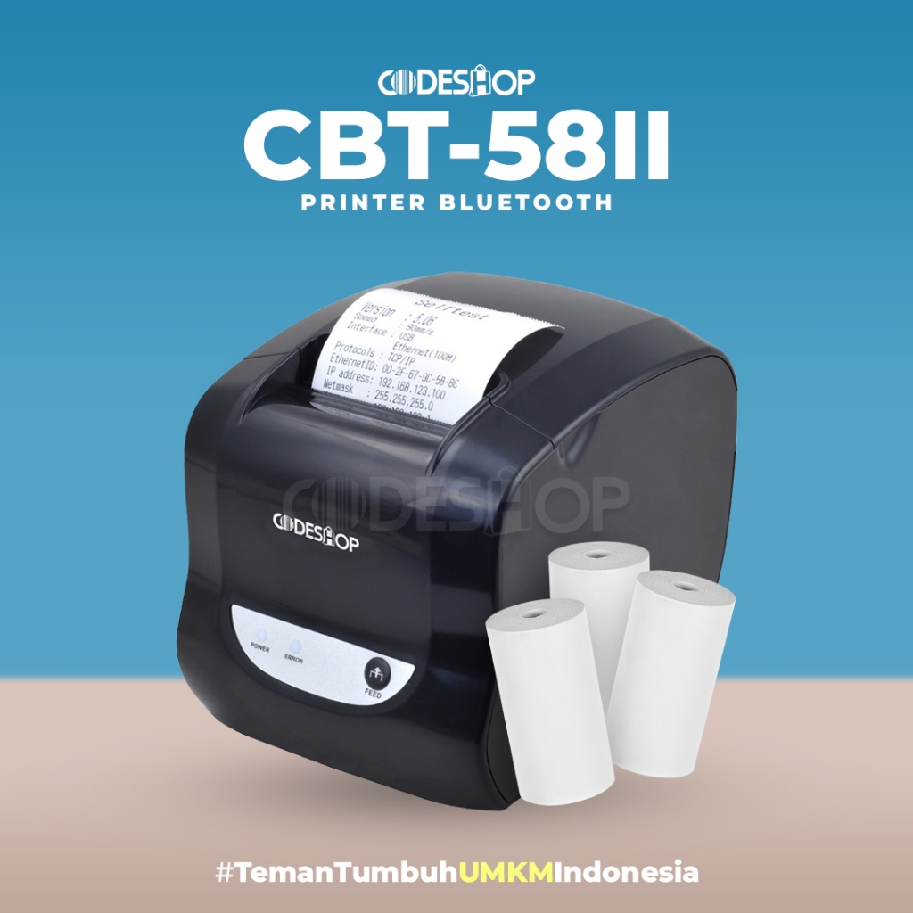 Jual Printer Thermal Codeshop Cbt Ii Struk Usb Bluetooth Rj Black Hitam Shopee Indonesia