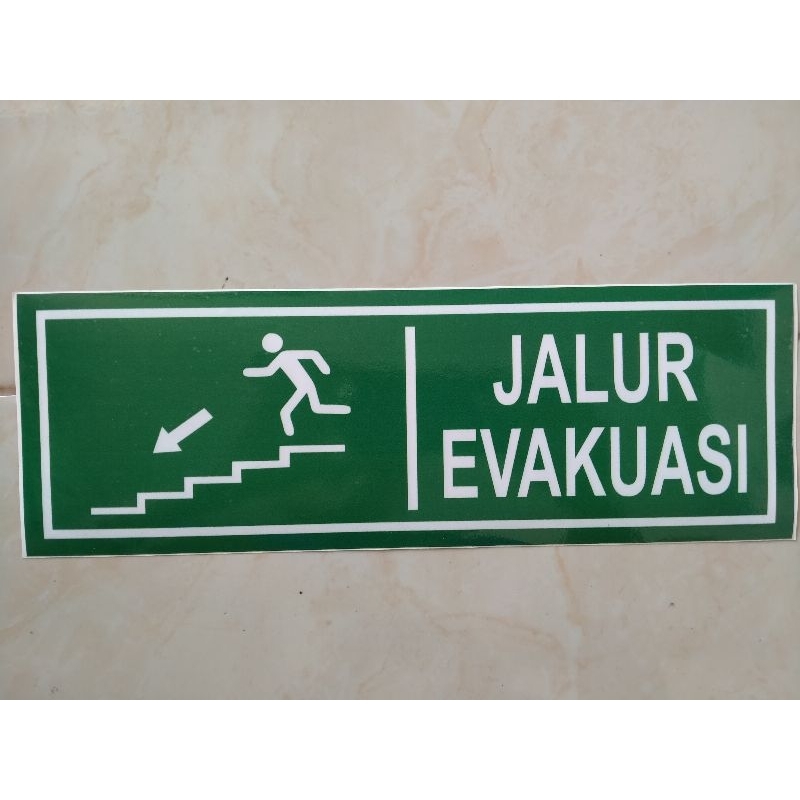 Jual Stiker Jalur Evakuasi Kanan Kiri Shopee Indonesia