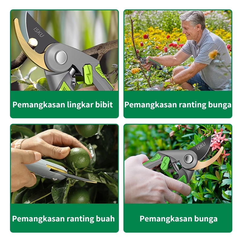 Jual ISKU Gunting Dahan Setek Ranting Pohon Bunga Tanaman Tajam Baja SK ...