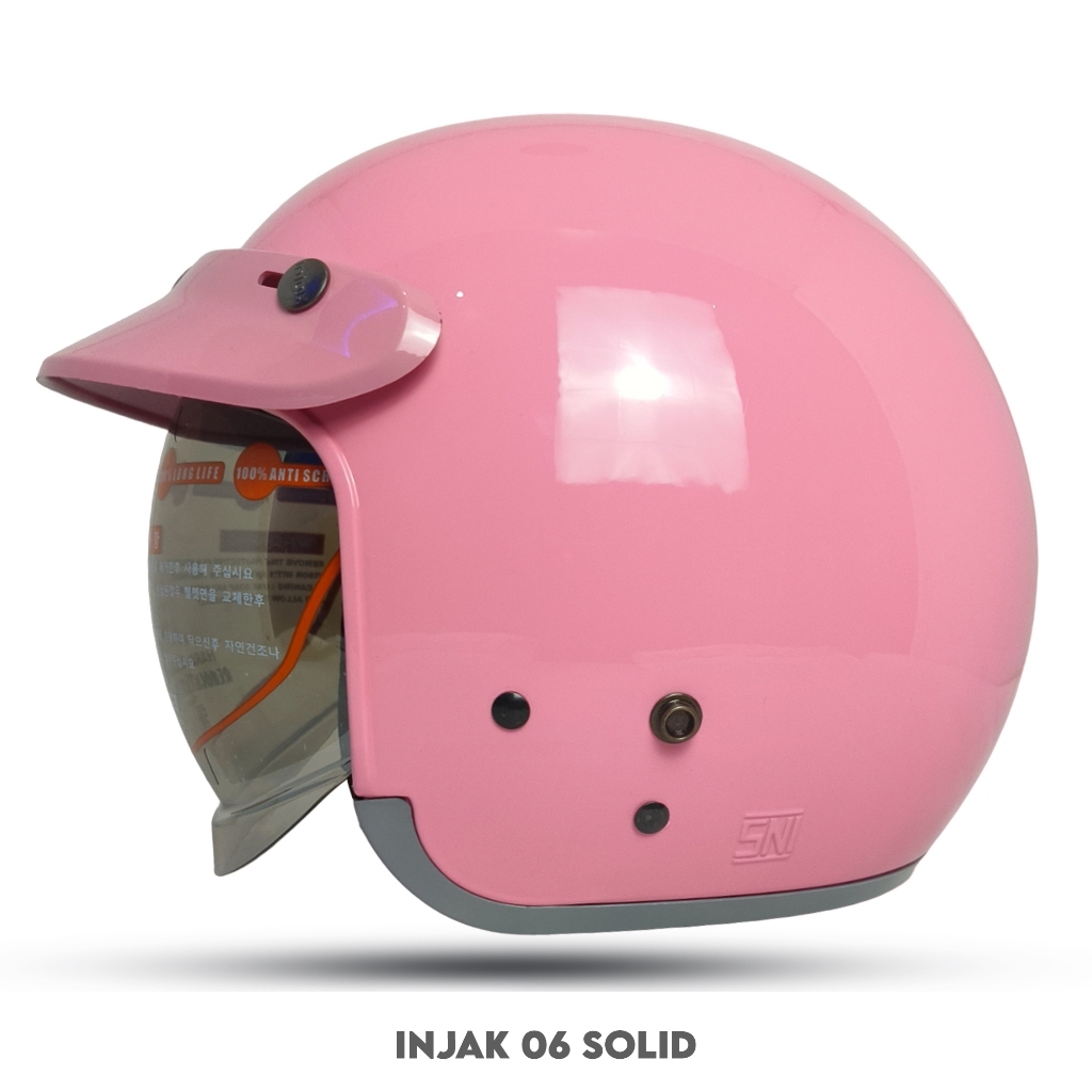 Jual HELM RETRO INJAK 06 INNER VISOR FULL LEHER SOLID STANDARD SNI ...