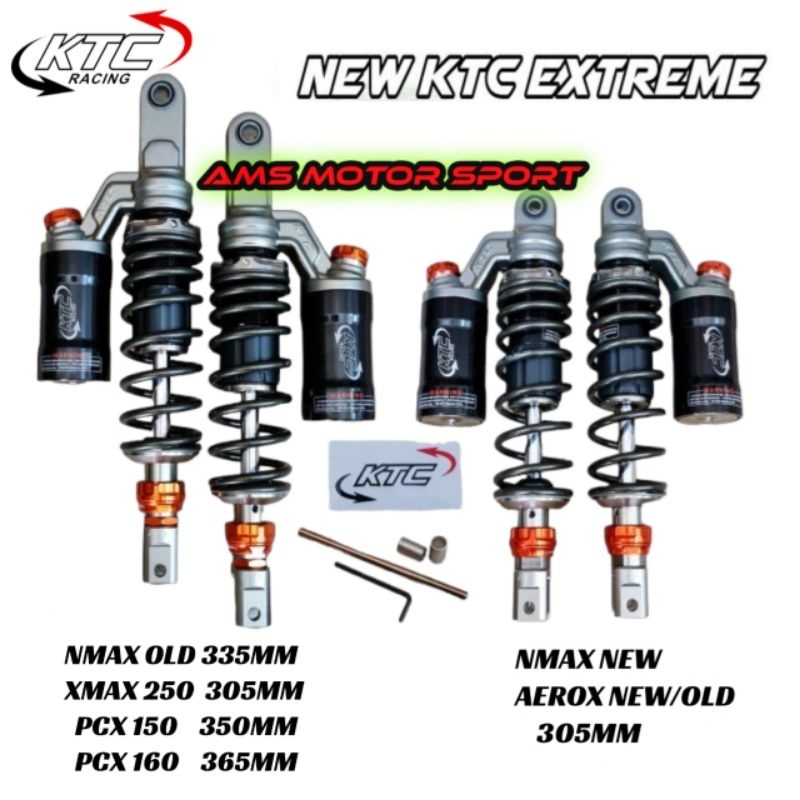 Jual Shockbreaker KTC Racing Extreme Shock Tabung Nmax Pcx Aerox 305mm ...