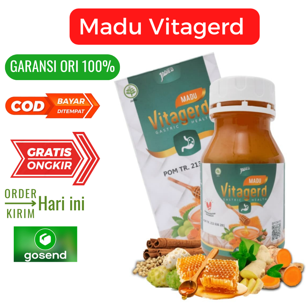 Jual Vitagerd Madu Herbal Terbaik Atasi Asam Lambung Naik, Maag & Gerd ...