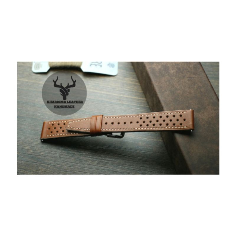 Jual strap jam tangan kulit original model racing strap | Shopee Indonesia