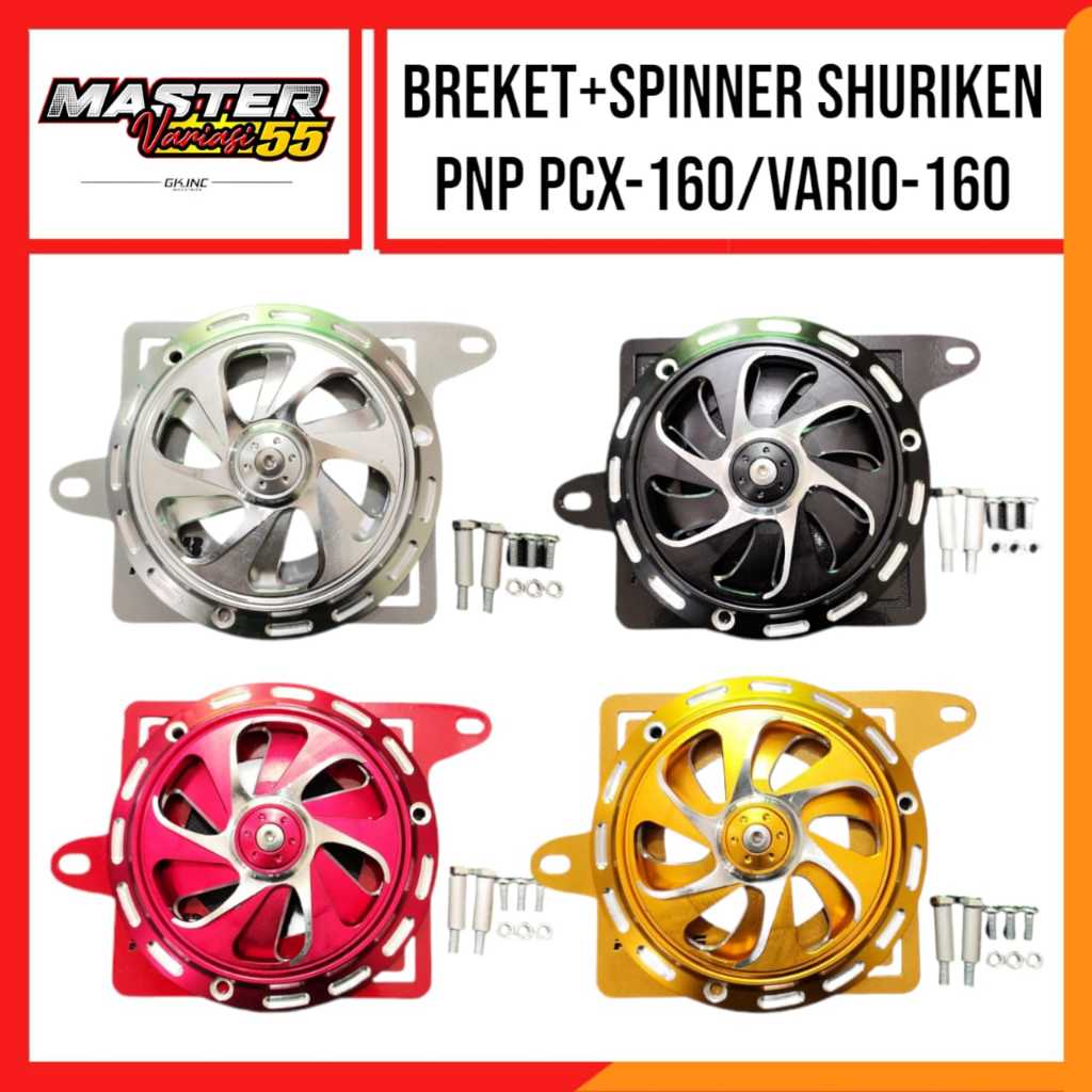 Jual BREKET SPINNER RADIATOR NSB PLUS SPINNER SURIKEN FULL CNC PNP PCX ...