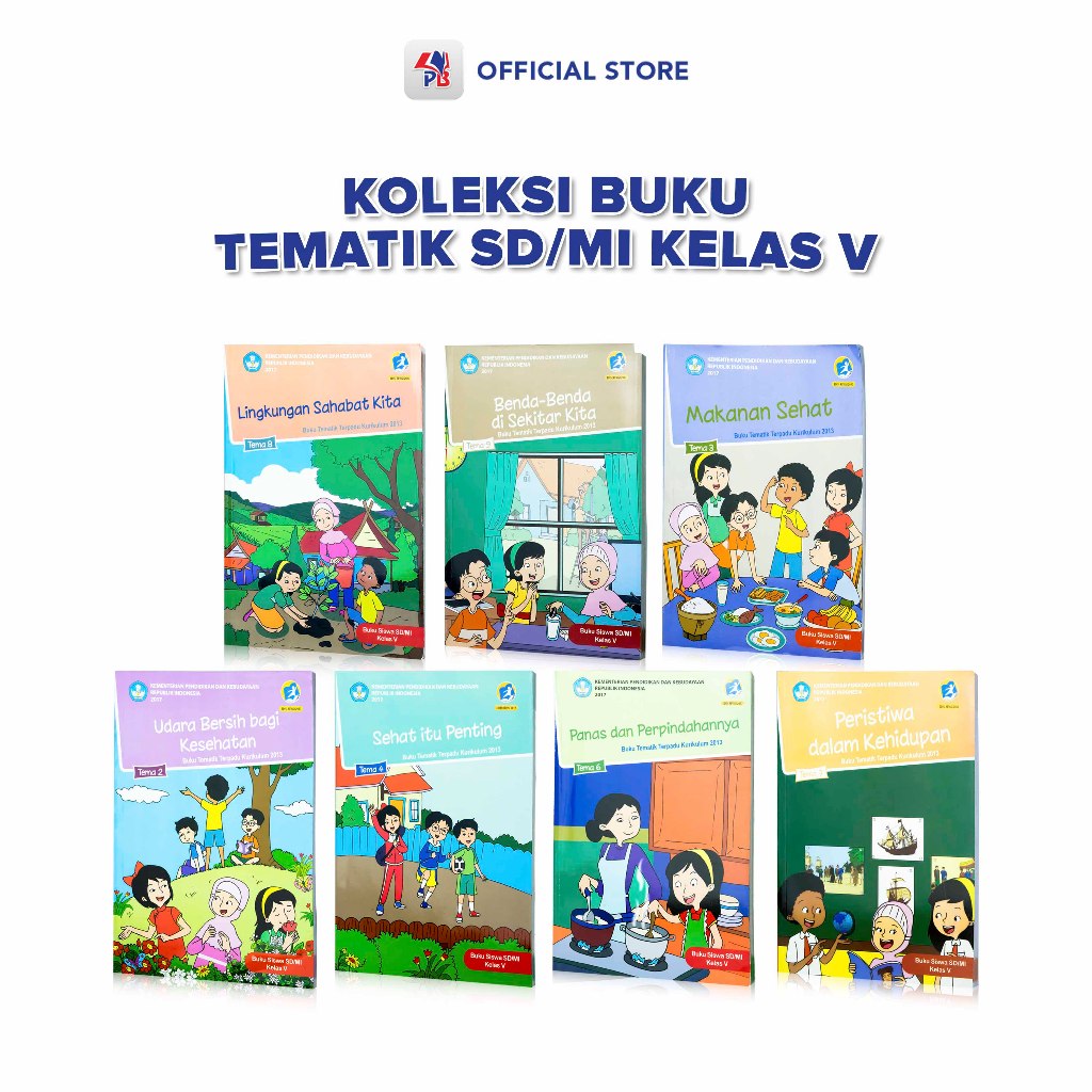 Jual Buku Tematik Kelas 5 / Buku Pelajara SD Kelas 5 K13 Edisi Revisi ...