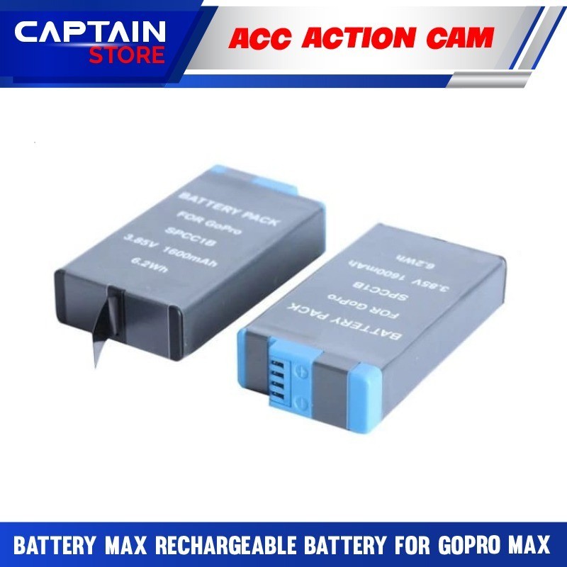 Jual Battery Max Rechargeable Battery for GoPro Max - BATTERY GOPRO MAX ...