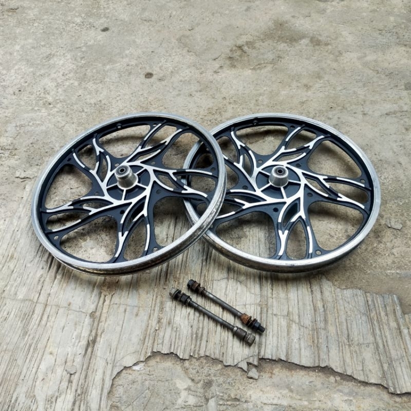 Jual Sepasang Wheel Rim Velk Pelk Velg Alumunium Aloy Ring 20 OS BMX