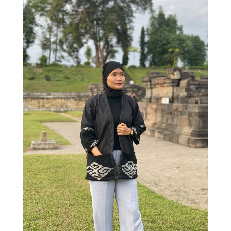 Jual Kimono cardigan tenun unisex pria dan wanita tenun Shopee Indonesia