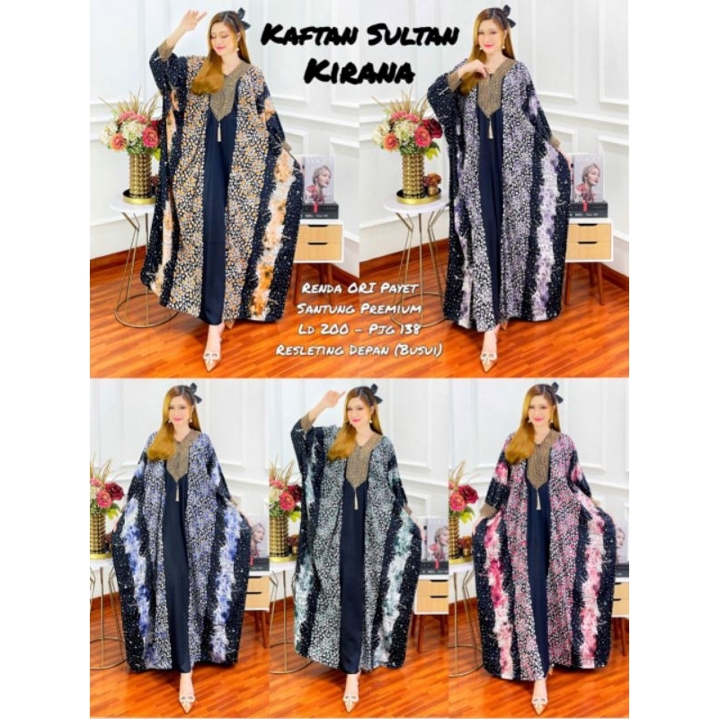 Jual KAFTAN RENDA SULTAN KIRANA BAHAN RAYON TEBAL | Shopee Indonesia