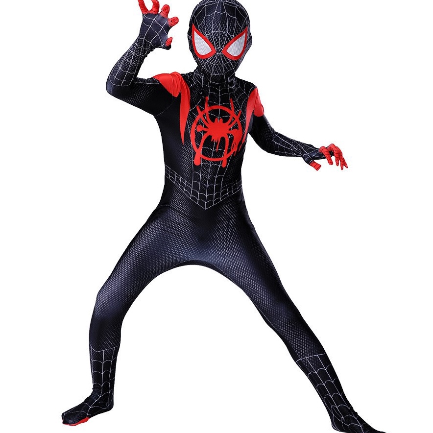 Jual BestSeller Miles Morales Costume SpiderMan Kostum Spiderman Hitam ...