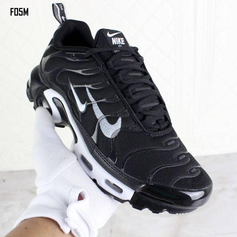 Jual Nike Air Max Plus Tn Overbranding Black White Premium Original Shopee Indonesia