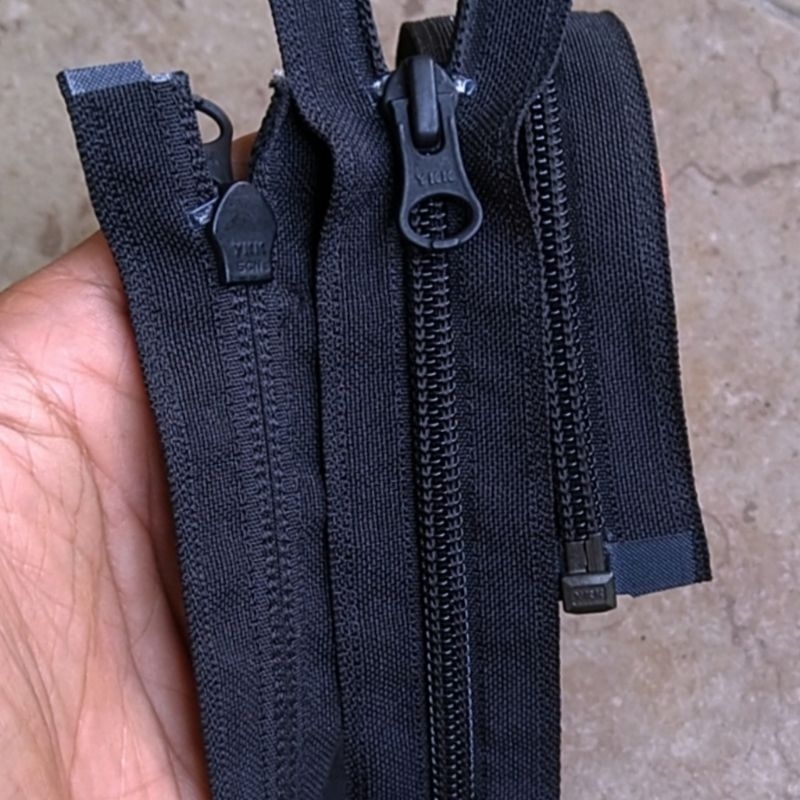 Jual Resleting YKK Zipper Korea Jaket Sweater Gigi Halus Hitam 42 s/d
