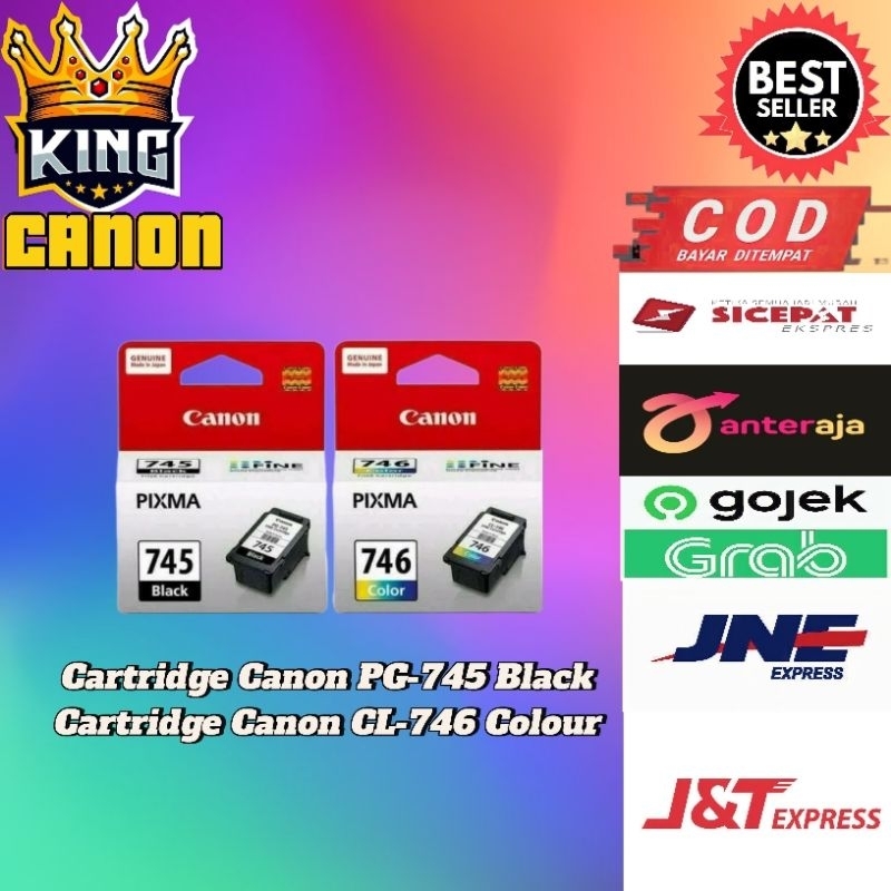 Jual Tinta Cartridge Canon 745 Black + 746 Colour for IP2870/IP2870s ...