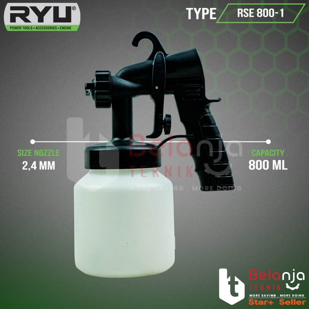 Jual RYU Alat Semprot Cat Listrik RSE 800-1 Mesin Spray Gun Elektrik ...