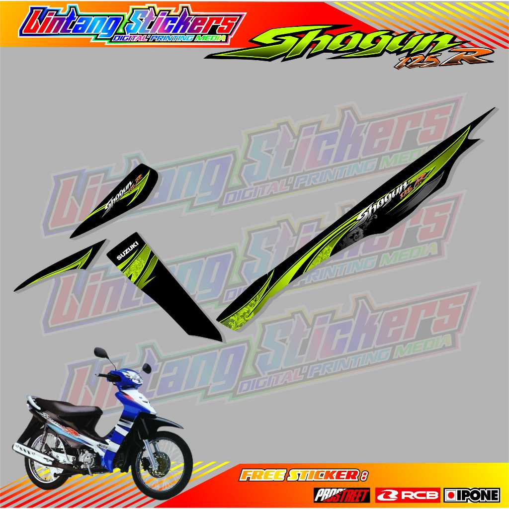 Jual STRIPING VARIASI MOTOR SHOGUN 125 R / STIKER LIST SUZUKI SHOGUN ...