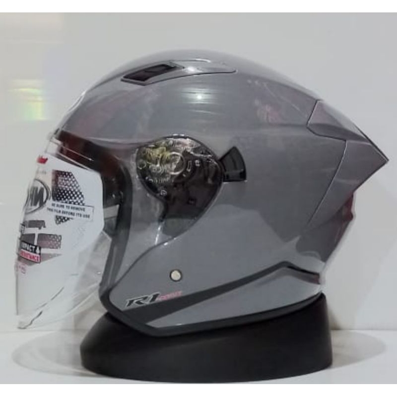 Jual Helm NHK R1 MAX SOLID BLACK,WHITE,GREYY DOF 100%ORIGINAL HELM ...