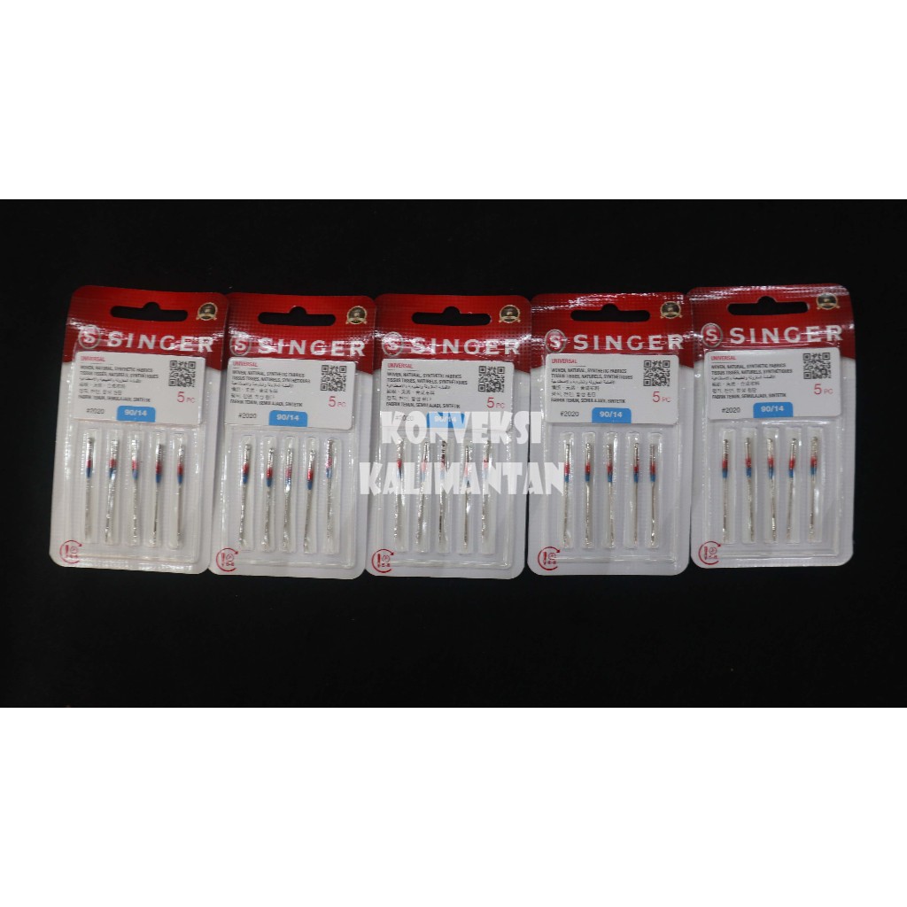 Jual Jarum Mesin Jahit Merk SINGER 2020 Blister Pack Original No 14 ...