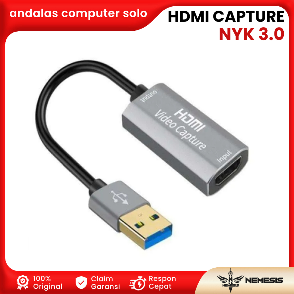 Jual Converter Vidio Hdmi Capture Nyk Full Hd P K Cable Shopee Indonesia