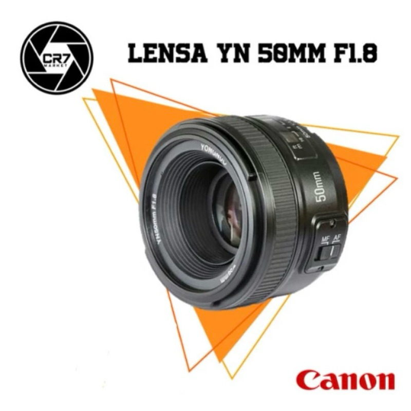 Jual LENSA FIX YONGNUO 50MM F1.8 FOR CANON AF AUTO FOCUS | Shopee Indonesia