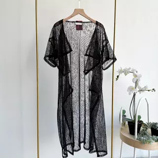 Emikoawa - Outer Lace Brukat Brokat Wanita Kondangan Luaran Blazer Atasan Wanita Pesta