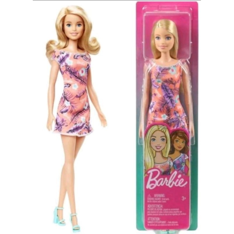 Jual Barbie Basic Flowers Floral Dresses GBK92 Blonde Hair Doll, Mainan