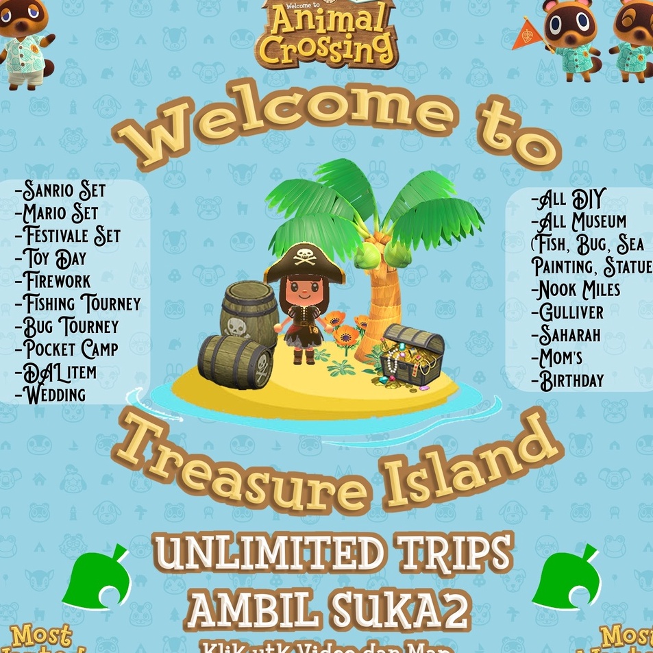 Jual JG Treasure Island Animal Crossing New Horizons ACNH Bells Item