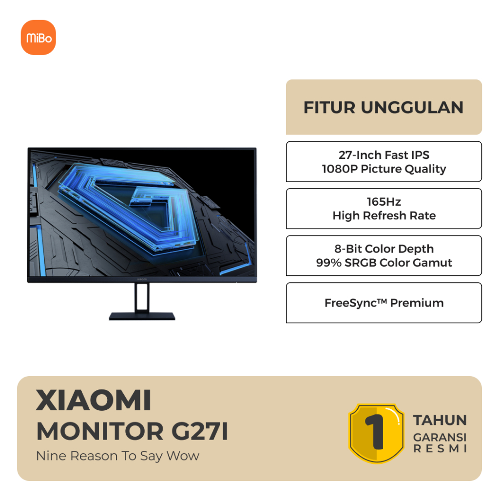 Jual Xiaomi Gaming Monitor G27i 27 Inch 1080P 165Hz Monitor Gaming ...