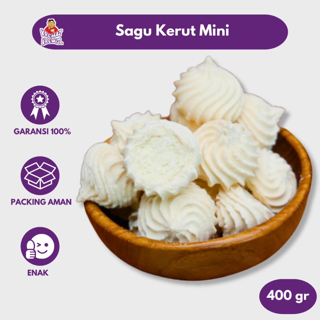 Jual SAGU KERUT MINI KUE SAGU 400gr 200gr | Shopee Indonesia