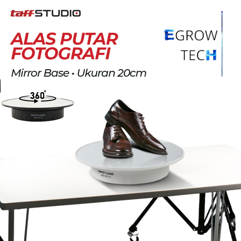 Jual EGROW Alas Putar Display 30cm KUAT 100KG Fotografi Mirror Rotating ...