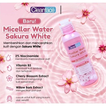 OliveShop Cleanface Micellar Water 3in1 Clean Face Normal Oily Skin 100ml 250ml