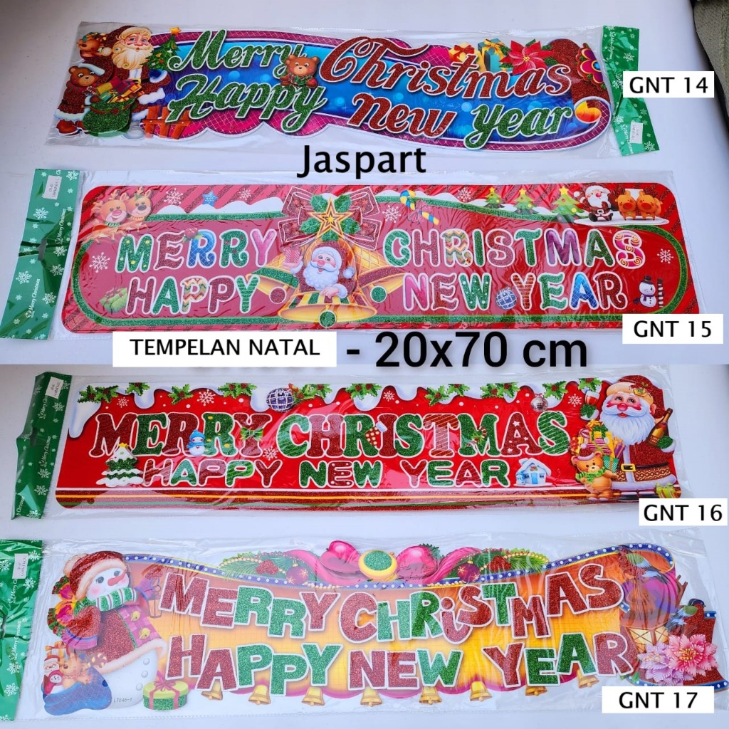 Jual Tempelan Natal Merry Christmas Banner Natal Gantungan Pintu Natal