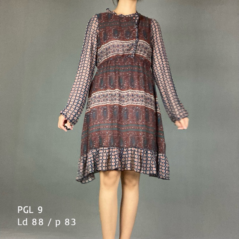 Dress Lengan Panjang Edlynne Light Khaki