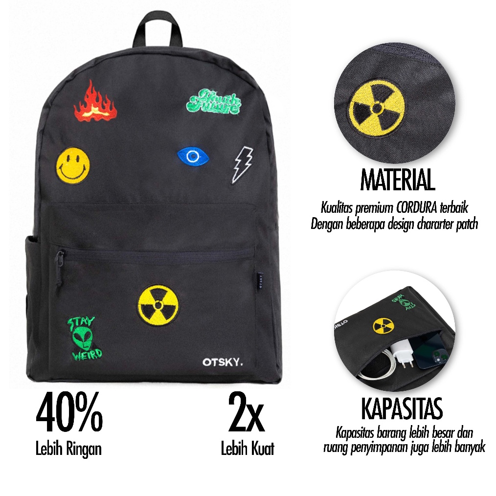 Jual Terbaik Otsky Backpack Tas Ransel Emoticon | Shopee Indonesia