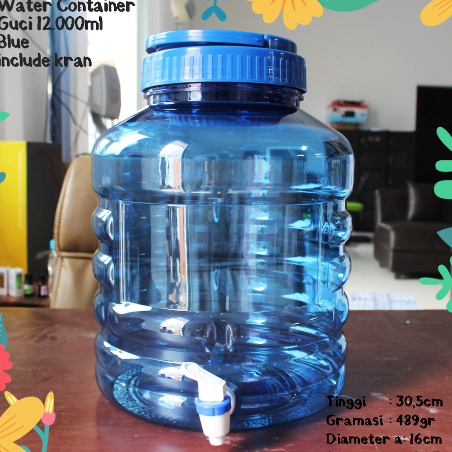 Jual Best Seller WATER CONTAINER GUCI 12ML 12L 12LITER FIT 1 LITER
