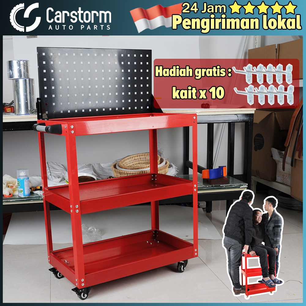 Jual Carstorm Troli Bengkel Rak 3 Susun Trolly Trolley | Shopee Indonesia