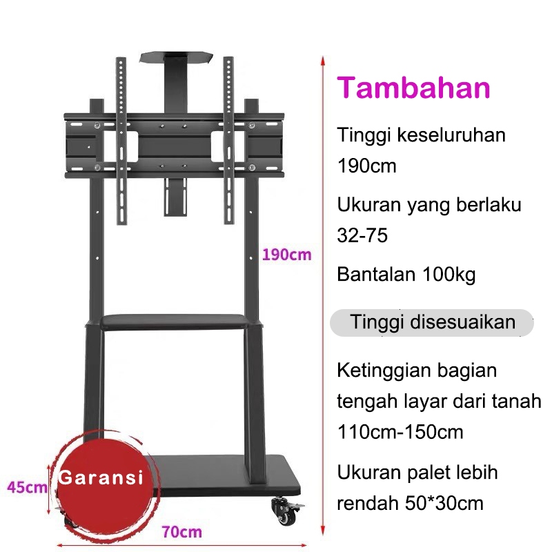 Jual Bracket standing roda LED TV 32